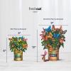 Freshcut Paper Pop Up Cards, Mini Nantucket Hydrangeas, 6 Inch Mini Sized Forever Flower Bouquet 3D Popup Greeting Cards, Birthday Cards, Thank You Card, Blank Notecard & Envelope(Mini Butterflies & Buttercups Set of 2)