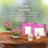 Freshcut Paper Pop Up Cards, Mini Orchid Oasis (Set of 2), 6 Inch Mini Sized Forever Flower Bouquet 3D Popup Greeting Cards, Birthday Card, Get Well Gifts, Blank Notecard & Envelope