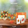 Freshcut Paper Pop Up Cards, Mini Sunflowers, 6 Inch Mini Sized Forever Flower Bouquet 3D Popup Greeting Cards, Birthday Cards, Get Well Gifts, Blank Notecard & Envelope(Mini Pumpkin Spice & Pumpkin Harvest Set of 2)
