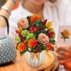Freshcut Paper Pop Up Cards, Mini Sunflowers, 6 Inch Mini Sized Forever Flower Bouquet 3D Popup Greeting Cards, Birthday Cards, Get Well Gifts, Blank Notecard & Envelope(Mini Pumpkin Spice & Pumpkin Harvest Set of 2)