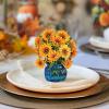 Freshcut Paper Pop Up Cards, Mini Sunflowers, 6 Inch Mini Sized Forever Flower Bouquet 3D Popup Greeting Cards, Birthday Cards, Get Well Gifts, Blank Notecard & Envelope(Mini Sunflower Set of 2)
