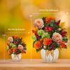 Freshcut Paper Pop Up Cards, Mini Sunflowers, 6 Inch Mini Sized Forever Flower Bouquet 3D Popup Greeting Cards, Birthday Cards, Get Well Gifts, Blank Notecard & Envelope(Mini Pumpkin Spice & Pumpkin Harvest Set of 2)