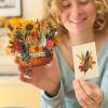 Freshcut Paper Pop Up Cards, Mini Sunflowers, 6 Inch Mini Sized Forever Flower Bouquet 3D Popup Greeting Cards, Birthday Cards, Get Well Gifts, Blank Notecard & Envelope(Mini Golden Harvest Set of 2)