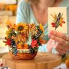 Freshcut Paper Pop Up Cards, Mini Sunflowers, 6 Inch Mini Sized Forever Flower Bouquet 3D Popup Greeting Cards, Birthday Cards, Get Well Gifts, Blank Notecard & Envelope(Mini Golden Harvest)
