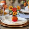 Freshcut Paper Pop Up Cards, Mini Sunflowers, 6 Inch Mini Sized Forever Flower Bouquet 3D Popup Greeting Cards, Birthday Cards, Get Well Gifts, Blank Notecard & Envelope(Pumpkin Harvest)