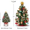 Freshcut Paper Pop Up Cards, Mini Winter Joy, 6 inch Mini Sized Paper Flower Bouquet 3D Popup Greeting Cards, Christmas Card, Holiday Card, Blank Notecards & Envelopes, Pack of 5(10pk Mini Tree)