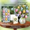 Freshcut Paper Pop Up Cards, Orchid Oasis, 12 Inch Life Sized Forever Flower Bouquet 3D Popup Greeting Card, Birthday Cards, Get Well Gifts, Blank Notecard & Envelope(Easter Egg Tree)