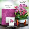 Freshcut Paper Pop Up Cards, Orchid Oasis, 12 Inch Life Sized Forever Flower Bouquet 3D Popup Greeting Card, Birthday Cards, Get Well Gifts, Blank Notecard & Envelope(Orchid Oasis)