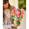 Freshcut Paper Pop Up Cards, Orchid Oasis, 12 Inch Life Sized Forever Flower Bouquet 3D Popup Greeting Card, Birthday Cards, Get Well Gifts, Blank Notecard & Envelope(Dear Dahlia)