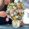 Freshcut Paper Pop Up Cards, Orchid Oasis, 12 Inch Life Sized Forever Flower Bouquet 3D Popup Greeting Card, Birthday Cards, Get Well Gifts, Blank Notecard & Envelope(Easter Egg Tree)