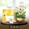 Freshcut Paper Pop Up Cards, Serenity Orchid, 12 Inch Life Sized Forever Flower Bouquet 3D Popup Greeting Card, Birthday Cards, Get Well Gifts, Blank Notecard & Envelope(Serenity Orchid)
