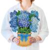 Freshcut Paper Pop Up Cards, Butterflies & Buttercups, 12 Inch Life Sized Forever Flower Bouquet 3D Popup Greeting Card, Birthday Cards, Thank You Card, Blank Notecard & Envelope(Nantucket Hydrangeas)