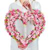 Freshcut Paper Pop Up Cards, Cherry Blossom Heart Paper Wreath, 15 Inch Life Sized Forever Flower Wreath 3D Popup Greeting Cards, Birthday Card, Valentine’s Day Card, Blank Notecard & Envelope(Cherry Blossom Wreath)