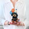 Freshcut Paper Pop Up Cards, Mini Birthday Puppy & Kitten, 6 Inch Mini Sized 3D Pet Gifts, Popup Greeting Card, Birthday Card, Paper Cat & Dog Cards, Blank Notecard & Envelope(Mini Birthday Puppy)