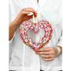 Freshcut Paper Pop Up Cards, Mini Cherry Blossom Heart Wreath, 6 Inch Mini Sized Forever Flower Bouquet 3D Popup Greeting Cards, Birthday Cards, Valentine’s Day Card, Blank Notecard & Envelope