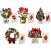 Freshcut Paper Pop Up Cards, Mini Christmas Puppy & Kitten, 6 Inch Mini Sized 3D Pet Gifts, Popup Greeting Card, Christmas Card, Paper Cat & Dog Cards, Blank Notecard & Envelope(Mini Holiday Collection)