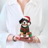 Freshcut Paper Pop Up Cards, Mini Christmas Puppy & Kitten, 6 Inch Mini Sized 3D Pet Gifts, Popup Greeting Card, Christmas Card, Paper Cat & Dog Cards, Blank Notecard & Envelope(Mini Christmas Puppy)