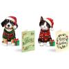 Freshcut Paper Pop Up Cards, Mini Christmas Puppy & Kitten, 6 Inch Mini Sized 3D Pet Gifts, Popup Greeting Card, Christmas Card, Paper Cat & Dog Cards, Blank Notecard & Envelope(Mini Christmas Puppy & Kitten Set of 2)