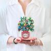Freshcut Paper Pop Up Cards, Mini Hummingbird Oasis, 6 Inch Mini Sized Forever Flower Bouquet 3D Popup Greeting Card, Birthday Cards, Thank You Card, Blank Notecard & Envelope