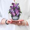 Freshcut Paper Pop Up Cards, Mini Lavender & Butterflies, 6 Inch Mini Sized Forever Flower Bouquet 3D Popup Greeting Card, Birthday Cards, Thank You Card, Teacher Gifts, Blank Notecard & Envelope(Garden Lilacs)