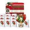 Freshcut Paper Pop Up Cards, Mini Winter Joy, 6 inch Mini Sized Paper Flower Bouquet 3D Popup Greeting Cards, Christmas Card, Holiday Card, Blank Notecards & Envelopes, Pack of 5(10pk Mini Winter Joy)