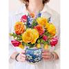Freshcut Paper Pop Up Cards, Serenity Orchid, 12 Inch Life Sized Forever Flower Bouquet 3D Popup Greeting Card, Birthday Cards, Get Well Gifts, Blank Notecard & Envelope(Sorbet Roses)