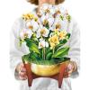 Freshcut Paper Pop Up Cards, Serenity Orchid, 12 Inch Life Sized Forever Flower Bouquet 3D Popup Greeting Card, Birthday Cards, Get Well Gifts, Blank Notecard & Envelope(Serenity Orchid)
