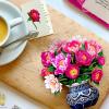 Freshcut Paper Pop Up Cards, Mini Peony Paradise (Set of 2), 6 Inch Mini Sized Forever Flower Bouquet 3D Popup Greeting Cards, Birthday Cards, Thank You Card, Teacher Gifts, Blank Notecard & Envelope(Peony Paradise)