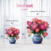 Freshcut Paper Pop Up Cards, Mini Peony Paradise (Set of 2), 6 Inch Mini Sized Forever Flower Bouquet 3D Popup Greeting Cards, Birthday Cards, Thank You Card, Teacher Gifts, Blank Notecard & Envelope(Peony Paradise 2pk)