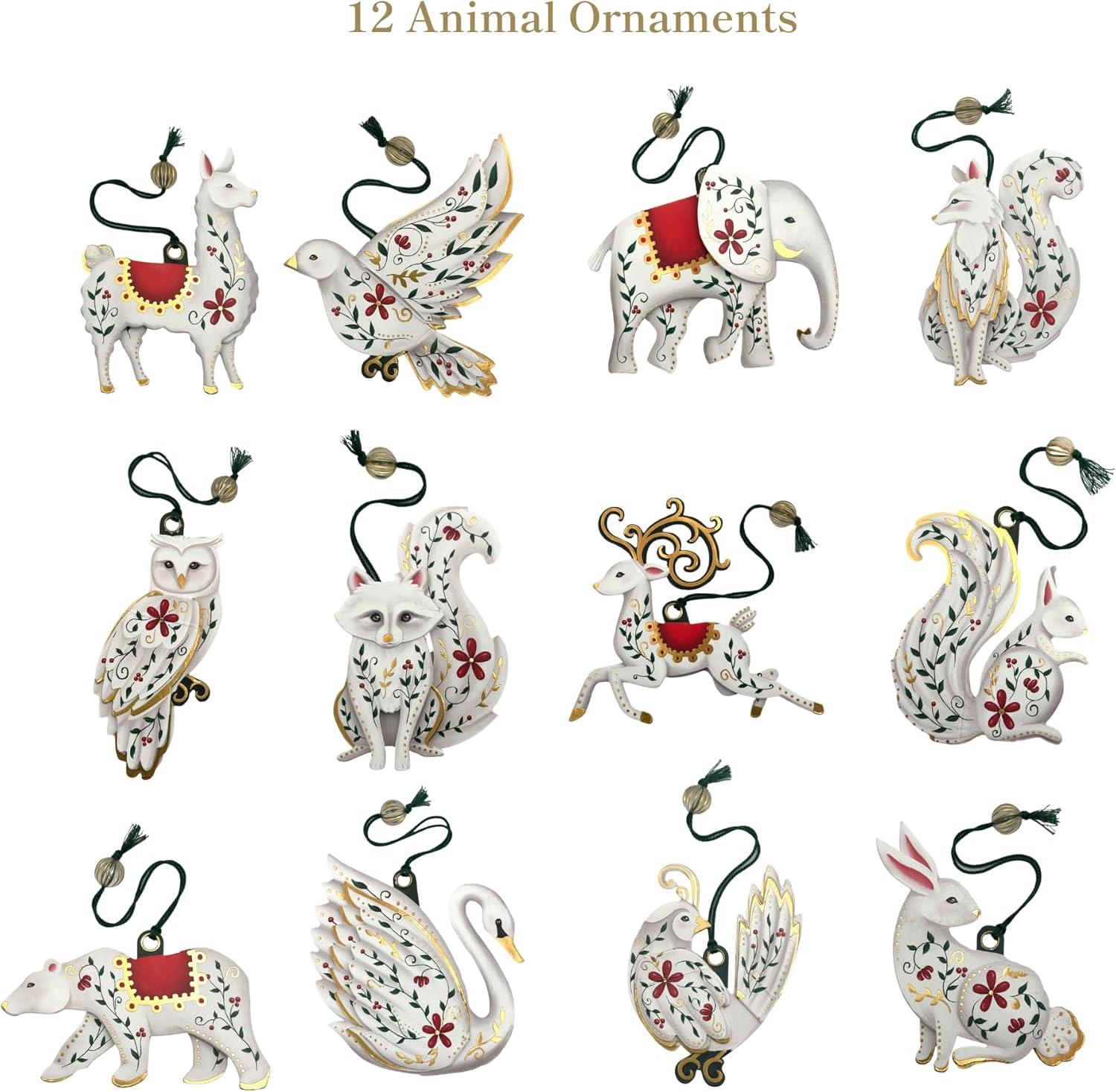 imageFreshcut Paper 2025 Advent Calendar Mary Engelbreits Christmas Village Pop Up 3D Greeting Cards Paper Advent Calendar for Adults Christmas Gifts Holiday Cards with Blank Notecard ampamp EnvelopeEnchanted Forest Ornaments Advent Calendar