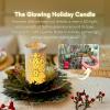 Freshcut Paper Light Up Pop Up Card, Light Up Holiday Candle with Lights, 3D Popup Christmas Cards, Holiday Card with Blank Notecard & Envelope(Holiday Candle)