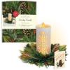 Freshcut Paper Light Up Pop Up Card, Light Up Holiday Candle with Lights, 3D Popup Christmas Cards, Holiday Card with Blank Notecard & Envelope(Holiday Candle)