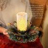 Freshcut Paper Light Up Pop Up Card, Light Up Holiday Candle with Lights, 3D Popup Christmas Cards, Holiday Card with Blank Notecard & Envelope(Holiday Candle)