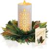 Freshcut Paper Light Up Pop Up Card, Light Up Holiday Candle with Lights, 3D Popup Christmas Cards, Holiday Card with Blank Notecard & Envelope(Holiday Candle)