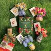 Freshcut Paper Pop Up Cards, Garden Favorites, 6 inch Mini Sized Paper Flower Bouquet 3D Popup Greeting Cards, Birthday Card, Thank You Card, Blank Notecards & Envelopes, Pack of 5(5pk – Garden Favorites)